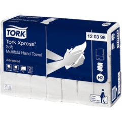 157120398 Pappershandduk Tork Xpress Mjuk Z-vikt 2-lag H2