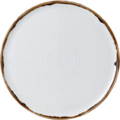 HVNADU311 Tallrik Vit/Brun 31,8cm