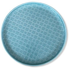 BLO4286K5 Tallrik flat Blocho Marrakech med relieff turkos 26cm