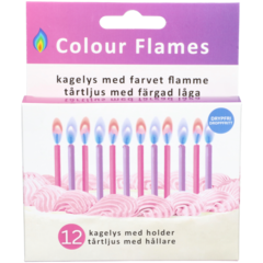 260050 Tårtljus Lila/Rosa Låga