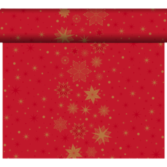 119211534 Table Runner Stargazing Dunicel Röd 0,4x24m