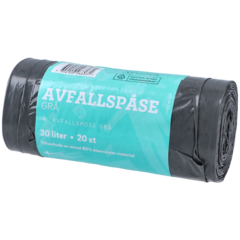 AFG30L Avfallspåse Grå Handtag 30L