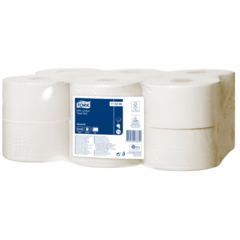 MF110298 Toalettpapper Tork Mini Jumbo T2 Vit 2-lag