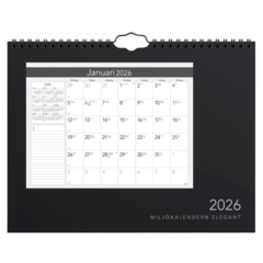 D1708 Väggkalender Burde 1708 Miljökalendern Elegant 2026