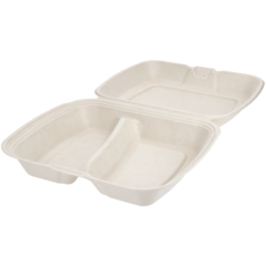 7762 Hämtbox Bagasse 2-Fack 230x205x72mm