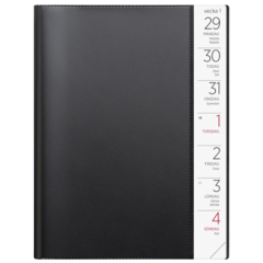 D1106 Almanacka Burde 1106 Stor Veckokalender Plast 2026 Svart