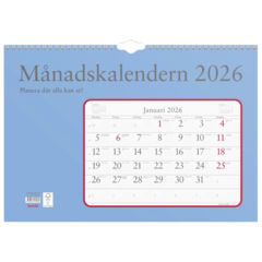 D1700 Väggkalender Burde 1700 Månadskalendern 2026