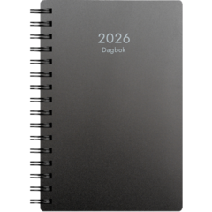 D1023 Almanacka Burde 1023 Dagbok PP-plast 2026 Svart