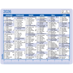 D3135 Almanacka Burde 3135 Kalenderkort 2026