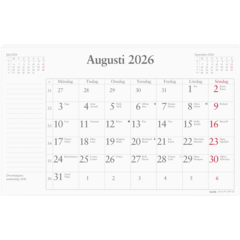 D5297 Almanacka Burde 5297 Månadsblock 2026 240x152mm