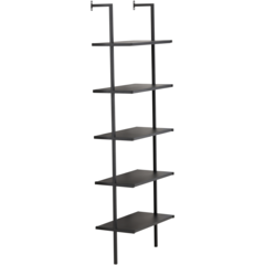 VD30123100 Storage Shelf Caracas Black 5 Shelves