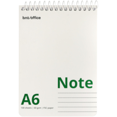 435211 Spiralblock Note Linjerat A6