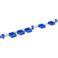 1049324 Skena Toolflex ONE 94cm med 5st hållare Blå*