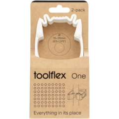 1049333 Hållare med väggadapter Toolflex ONE 2-pack Vit*