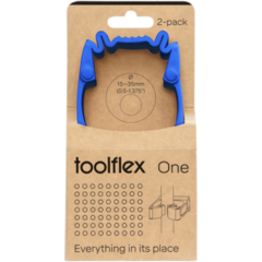 1049334 Hållare med väggadapter Toolflex ONE 2-pack Blå*