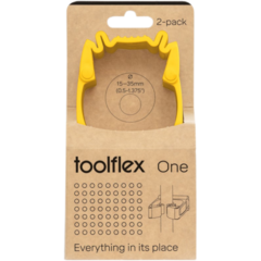1049337 Hållare med väggadapter Toolflex ONE 2-pack Gul*