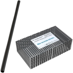 OSB6150 Sugerør The ocean straw Flergangs Svart 6x150mm