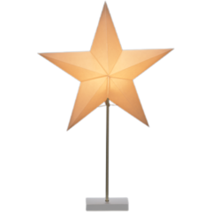 GK1752320 Pappersstjärna Vit Träfot Grå