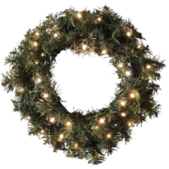 GK2754800 Amber LED Pine Wreath 40cm
