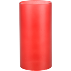 8841751 Lysestage til oliekapsel Frostet Rød Glas*