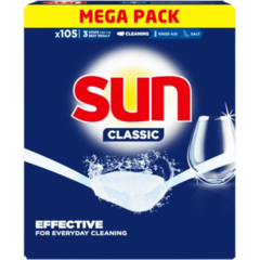 T289701 Maskindisktabletter Sun Classic Mega Pack 105st