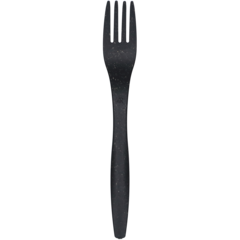 401160 Reusable Fork Biocomposite Black 18cm
