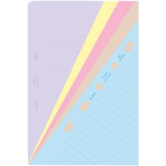 FX9210508 Refill Ark Filofax Linjerade Mixade färger Pocket