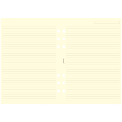 FX9343032 Refill Ark Filofax Linjerade Créme A5