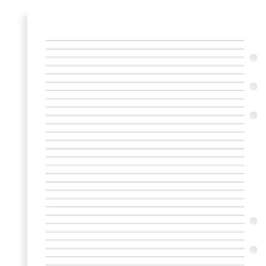 FX9343008 Anteckningsblad Vit A5 Linj.