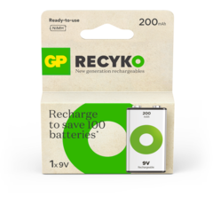 2012510 Batteri GP ReCyko 9V 1-p