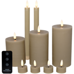 423056 Blockljus LED 10-delar Sand