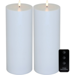 424272 Blockljus LED 2-p Vit Utomhus