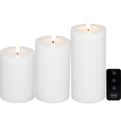 424293 Blockljus LED 3-p Vit