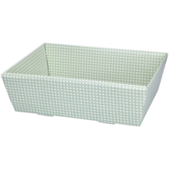 100211S Gift Basket Checkered Green/White 230x170x80 mm