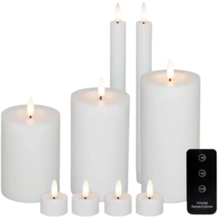 423100-1 Blockljus LED 10-delar Vit