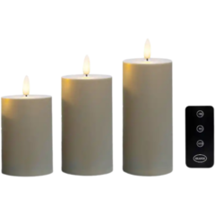 424325 Blockljusset 3-p plast Sand