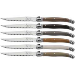 MA530105 Grillknivar Laguiole 6-Pack Pearl/Brown/Grey