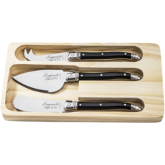 MA530107 Ostknivar Laguiole Black Set 3-pack