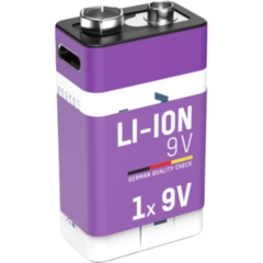 1315-0005 Uppladdningsbara 9V Batterier Ansmann Li-Ion USB-C