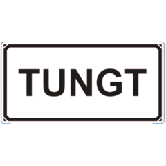 123366 Varoitustarra “Tungt” (raskas kuorma) 50x100x76mm