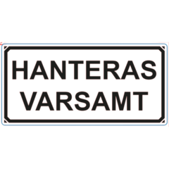 123373 Etiket Hanteras Varsamt