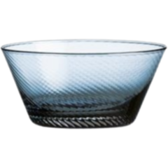 AID14537 Raw Swirl Glasskål blå 12,5cm