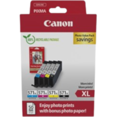 0332C006 Cli-571XL Value Pack & 10x15 Prints