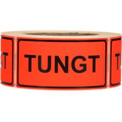 123366 Etikett "Tungt" 50x100x76mm