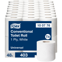 157100776 Toalettpapper Tork Universal T4 Oblekt 1-lag 50,4m