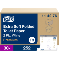 157114276 Toalettpapper Tork Premium Bulk T3 Vikt Vit 2-lag 19x11cm