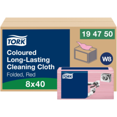 157194750 Cleaning Cloth Tork Red 30x38cm W8
