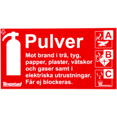 16205084 Brandskilt Pulver CGS (100x200