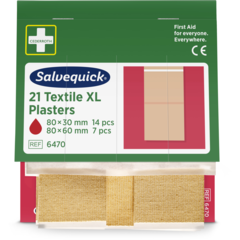 1062851 Plåsterrefill Salvequick Textil XL (6x21 st)