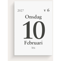 D1016 Kalender Burde 1016 Ukejournal Refill 2027